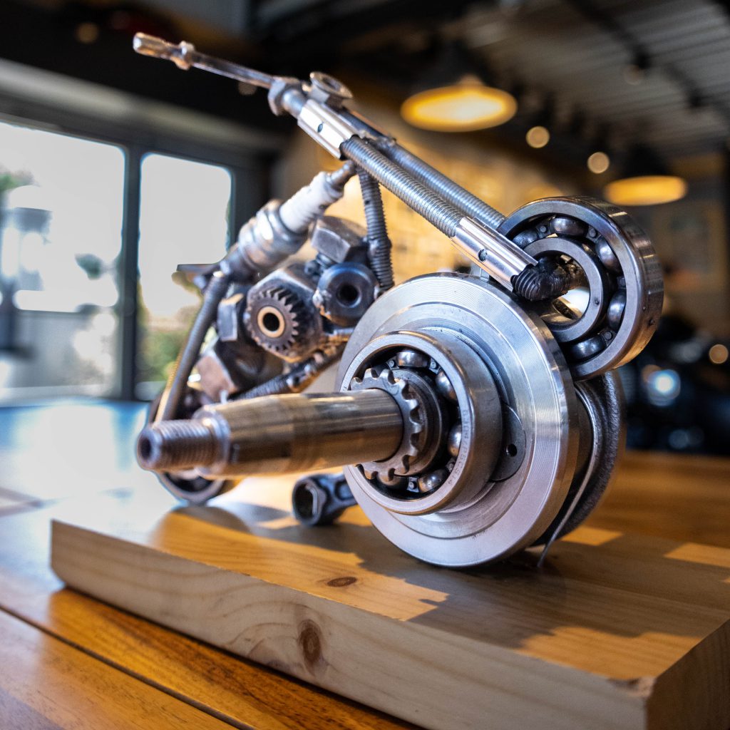 mini moto mécanique décoration